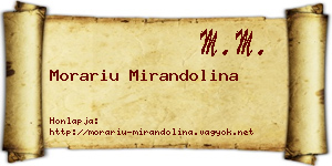 Morariu Mirandolina névjegykártya